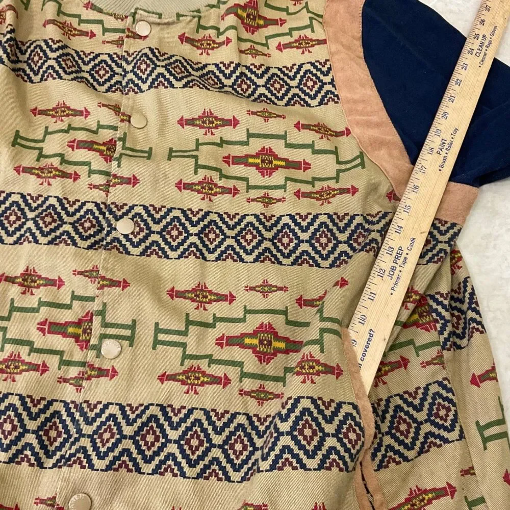 Southwestern Aztec Navajo All Over Print Jacket 3XL snap buttons Parish Nation